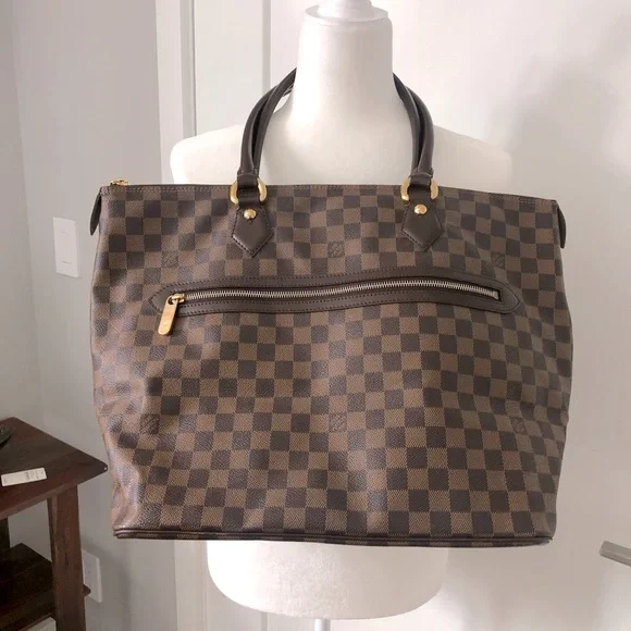 Louis Vuitton Brown Checkered Tote - Picture 2 of 16